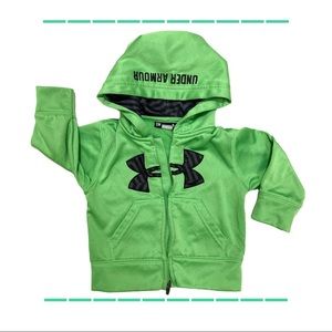 Under Armor green zip-up jacket kids size 12Months